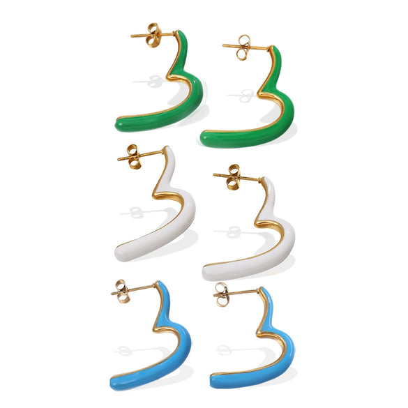 316L Stainless Steel Electroplating Elegant Explosions Women's Fashion Ear Studs