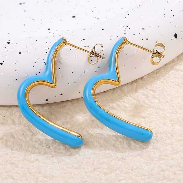 316L Stainless Steel Electroplating Elegant Explosions Women's Fashion Ear Studs
