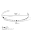 316L Stainless Steel Electroplating Minimalist Geometric Cshaped Ice Cream Bracelet
