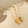 316L Stainless Steel Electroplating Women's Fashion Necklace With Diamond French Romantic Design