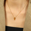 316L Stainless Steel Electroplating Women's Fashion Necklace With Diamond French Romantic Design
