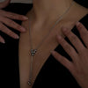 Titanium Steel Elegant Round Ball Tassel Necklace Electroplating Design Snake Bone Chain For Women