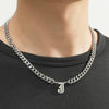 Titanium Steel English Alphabet Pendant Necklace With Cuban Chain Electroplating Hip Hop Fashion Style