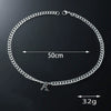 Titanium Steel English Alphabet Pendant Necklace With Cuban Chain Electroplating Hip Hop Fashion Style