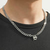 Titanium Steel English Alphabet Pendant Necklace With Cuban Chain Electroplating Hip Hop Fashion Style