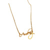 Titanium Steel English Letter Geometric Style Electroplated Unisex Necklace