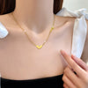 Titanium Steel English Love Furnace Cartoon Geometric Electroplated Necklace For Female