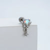 Titanium Steel Fairy Style Heart And Drop Shape Zirconia Earrings