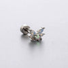 Titanium Steel Fairy Style Heart And Drop Shape Zirconia Earrings