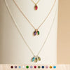 Titanium Steel Fashion Geometric Birthstone Zircon Ladies Pendant Jewelry With Horse's Eye Design And Electroplating