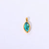 Titanium Steel Fashion Geometric Birthstone Zircon Ladies Pendant Jewelry With Horse's Eye Design And Electroplating