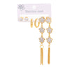 Titanium Steel Fiveleaf Flower Long Tassel Earrings Electroplated Fashion Style For Women