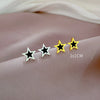 Titanium Steel Fivepointed Star Geometric Style Electroplated Earrings For Men And Women