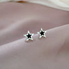 Titanium Steel Fivepointed Star Geometric Style Electroplated Earrings For Men And Women