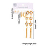 Titanium Steel Fivepointed Star Pearl Tassel Fashion Electroplated Women's Earrings