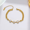Titanium Steel Flower Clover Women's Fashion Simple Electroplated Bracelet