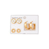 Titanium Steel Flower Shape Electroplated Women's Earrings Set