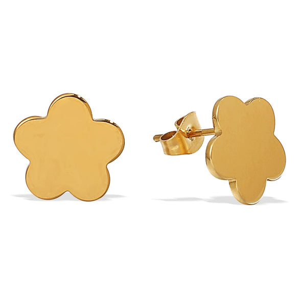 316L Stainless Steel Flower Style Electroplated Women's Earrings