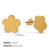 316L Stainless Steel Flower Style Electroplated Women's Earrings