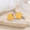 316L Stainless Steel Flower Style Electroplated Women's Earrings