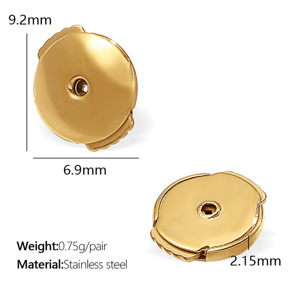 316L Stainless Steel Flying Saucer Earring Accessories Electroplated