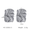 Titanium Steel Fold Earrings Electroplated Geometric Design Women's Highend Allmatch