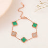 Titanium Steel Four Leaf Clover Diamond Fashion Charm Bracelet For Women