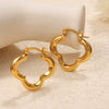 316L Stainless Steel Four Leaf Clover Women's Earrings Electroplated Fashion Style