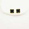 Titanium Steel Fourleaf Clover And Flower Jewelry Set For Women With Electroplating