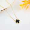 Titanium Steel Fourleaf Clover And Flower Jewelry Set For Women With Electroplating