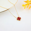 Titanium Steel Fourleaf Clover And Flower Jewelry Set For Women With Electroplating