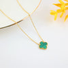 Titanium Steel Fourleaf Clover And Flower Jewelry Set For Women With Electroplating
