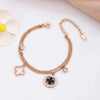 Titanium Steel Fourleaf Clover Electroplated Bracelet Jewelry For Women And Unisex