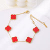 Titanium Steel Fourleaf Clover Electroplated Bracelet Light Luxury Style