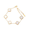Titanium Steel Fourleaf Clover Electroplated Bracelet Light Luxury Style