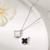 Titanium Steel Fourleaf Clover Jewelry Set For Women Electroplated