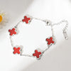 Titanium Steel Fourleaf Clover Jewelry Set For Women Electroplated