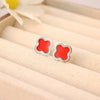 Titanium Steel Fourleaf Clover Jewelry Set For Women Electroplated