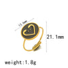 Titanium Steel Fourleaf Clover Opening Adjustable Ring For Women With Heart Star Geometric Animal Zodiac Patterns Electroplated