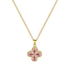 Titanium Steel Fourleaf Flower Jewelry Set With Geometric Pattern And Electroplating For Women