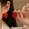Titanium Steel Fruit Earrings Electroplated Design For Women