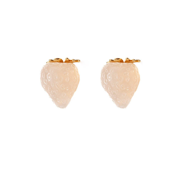 Titanium Steel Fruit Earrings Electroplated Design For Women