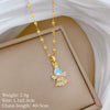 Titanium Steel Geometric Angel Aurora Jewelry Set With Electroplating For Women