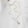 Titanium Steel Geometric Animal Dog Pendant Clavicle Chain With Electroplating Design