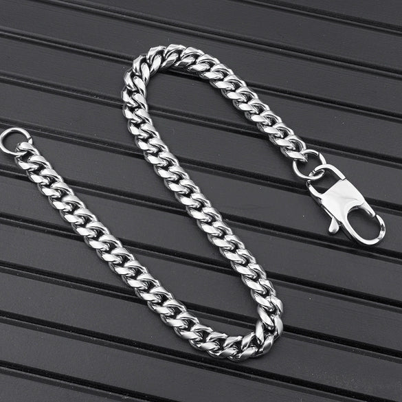 Titanium Steel Geometric Animal Zodiac Twist Chain Bracelet Polished Round Link Unisex Fashion Jewelry