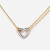 Titanium Steel Geometric Asymmetric Stitching Light Luxury Necklace With Box Chain And Electroplating