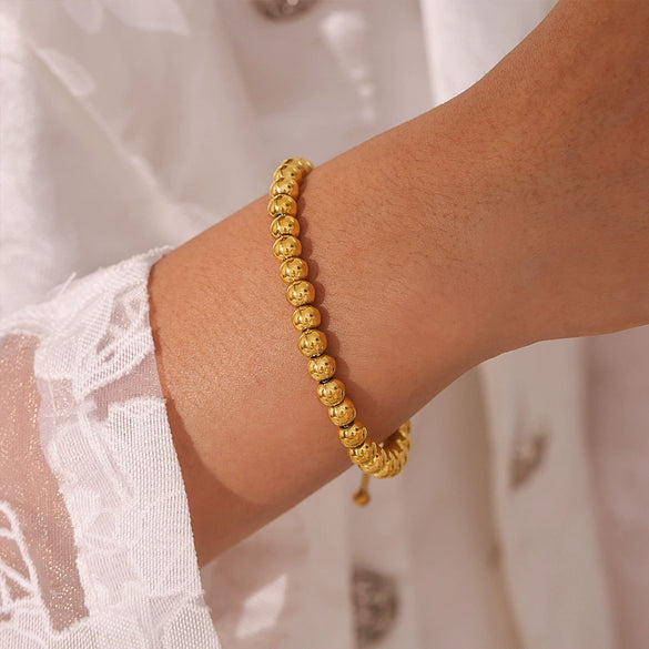 316L Stainless Steel Geometric Ball Bracelet Electroplated Unisex Jewelry