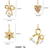 Titanium Steel Geometric Bow Heart Pendant Necklace Vacuum Electroplated