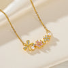 Titanium Steel Geometric Butterfly Clavicle Necklace For Women