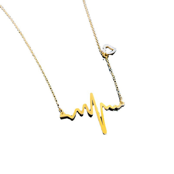 Titanium Steel Geometric Cartoon Plant Flowers Electroplated Necklace For Female